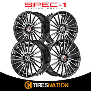 Spec-1 Sp-68 Gloss Black & Machined 17X7.5 5X100/5X114.3 73.1 42