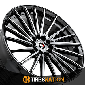 Spec-1 Sp-68 Gloss Black & Machined 17X7.5 5X100/5X114.3 73.1 42