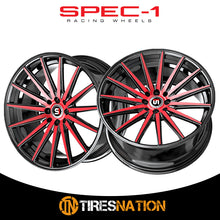 Spec-1 Sp-69 Gloss Black & Red Machined 18X8 5X110/5X114.3 73.1 38