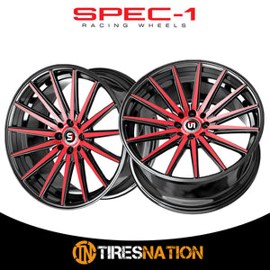 Spec-1 Sp-69 Gloss Black & Red Machined 18X8 5X110/5X114.3 73.1 38
