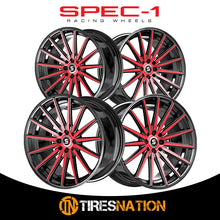 Spec-1 Sp-69 Gloss Black & Red Machined 18X8 5X110/5X114.3 73.1 38