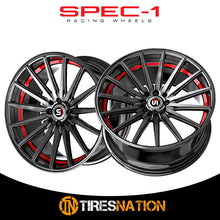 Spec-1 Sp-69 Gloss Black & Red Undercut 17X7.5 5X112/5X114.3 73.1 42