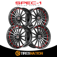 Spec-1 Sp-69 Gloss Black & Red Undercut 17X7.5 5X112/5X114.3 73.1 42