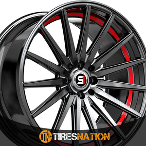 Spec-1 Sp-69 Gloss Black & Red Undercut 17X7.5 5X112/5X114.3 73.1 42