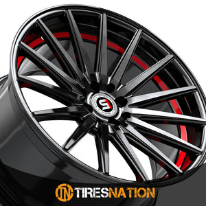 Spec-1 Sp-69 Gloss Black & Red Undercut 18X8 4X100/4X114.3 73.1 38