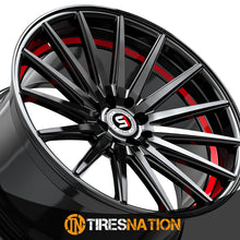 Spec-1 Sp-69 Gloss Black & Red Undercut 17X7.5 5X112/5X114.3 73.1 42