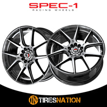Spec-1 Sp-71 Gloss Black & Machined 17X8 5X100/5X114.3 73.1 42