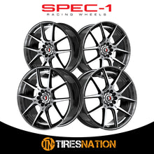 Spec-1 Sp-71 Gloss Black & Machined 17X8 5X100/5X114.3 73.1 42