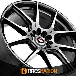 Spec-1 Sp-71 Gloss Black & Machined 17X8 5X100/5X114.3 73.1 42