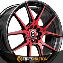 Spec-1 Sp-71 Gloss Black & Red Machined 17X8 5X100/5X114.3 73.1 42