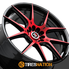 Spec-1 Sp-71 Gloss Black & Red Machined 17X8 5X100/5X114.3 73.1 42