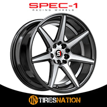 Spec-1 Sp-73 Gloss Black & Machined & Undercut 17X7.5 5X112/5X114.3 73.1 42
