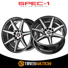 Spec-1 Sp-73 Gloss Black & Machined & Undercut 17X7.5 5X112/5X114.3 73.1 42
