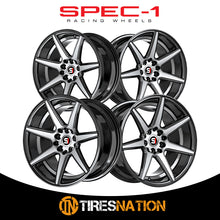 Spec-1 Sp-73 Gloss Black & Machined & Undercut 17X7.5 5X112/5X114.3 73.1 42