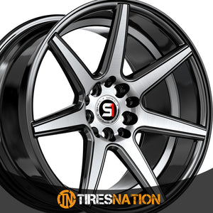 Spec-1 Sp-73 Gloss Black & Machined & Undercut 17X7.5 5X112/5X114.3 73.1 42