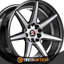 Spec-1 Sp-73 Gloss Black & Machined & Undercut 17X7.5 4X100/4X114.3 73.1 42