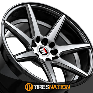 Spec-1 Sp-73 Gloss Black & Machined & Undercut 17X7.5 5X112/5X114.3 73.1 42
