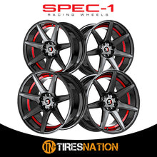 Spec-1 Sp-73 Gloss Black & Red Undercut 17X7.5 5X110/5X114.3 73.1 42