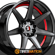 Spec-1 Sp-73 Gloss Black & Red Undercut 17X7.5 5X110/5X114.3 73.1 42