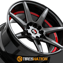 Spec-1 Sp-73 Gloss Black & Red Undercut 17X7.5 5X110/5X114.3 73.1 42