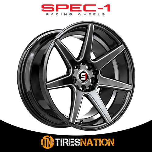 Spec-1 Sp-73 Gloss Black Milled & Undercut 17X7.5 5X100/5X114.3 73.1 42