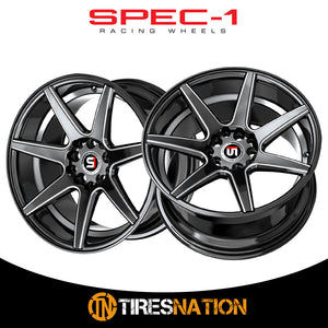 Spec-1 Sp-73 Gloss Black Milled & Undercut 17X7.5 5X100/5X114.3 73.1 42