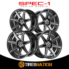 Spec-1 Sp-73 Gloss Black Milled & Undercut 17X7.5 5X100/5X114.3 73.1 42