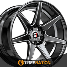 Spec-1 Sp-73 Gloss Black Milled & Undercut 17X7.5 5X100/5X114.3 73.1 42
