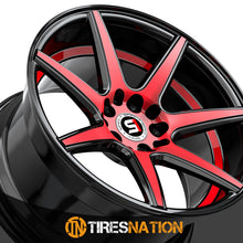 Spec-1 Sp-73 Gloss Black Red Machined & Undercut 18X8 4X100/4X114.3 73.1 38