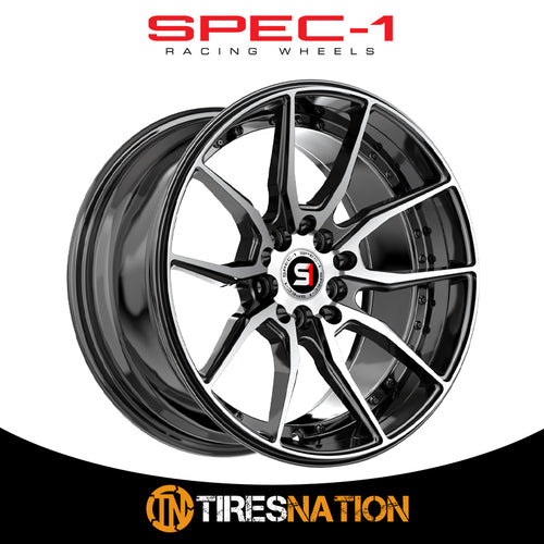 Spec-1 Sp-77 Gloss Black & Machined 16X8 4X100/4X114.3 73.1 20