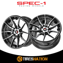 Spec-1 Sp-77 Gloss Black & Machined 16X8 4X100/4X114.3 73.1 20