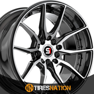 Spec-1 Sp-77 Gloss Black & Machined 16X8 4X100/4X114.3 73.1 20