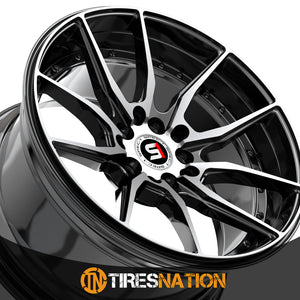 Spec-1 Sp-77 Gloss Black & Machined 16X8 4X100/4X114.3 73.1 20