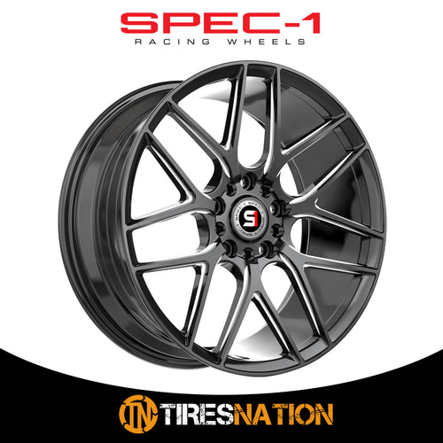 Spec-1 Sp-78 Gloss Black & Milled 17X7.5 5X100/5X114.3 73.1 35