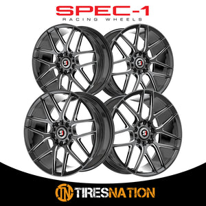 Spec-1 Sp-78 Gloss Black & Milled 17X7.5 5X100/5X114.3 73.1 35