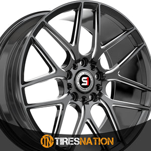 Spec-1 Sp-78 Gloss Black & Milled 17X7.5 5X100/5X114.3 73.1 35