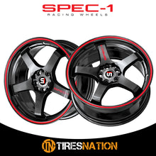 Spec-1 Spt-31 Gloss Black & Red Line 17X7.5 5X100/5X114.3 73.1 42