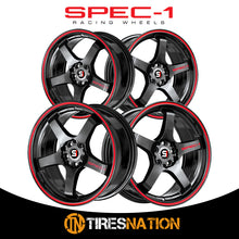 Spec-1 Spt-31 Gloss Black & Red Line 17X7.5 5X100/5X114.3 73.1 42