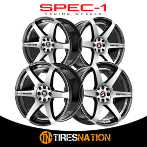 Spec-1 Spt-32 Gloss Black & Machined 18X9 4X100/4X114.3 73.1 38