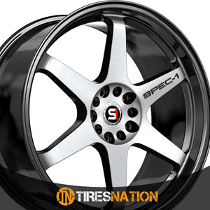 Spec-1 Spt-33 Gloss Black & Machined 18X9.5 Blank 4X/5X 73.1 42