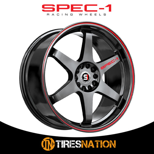 Spec-1 Spt-33 Gloss Black & Red Line 18X9.5 Blank 4X/5X 73.1 42