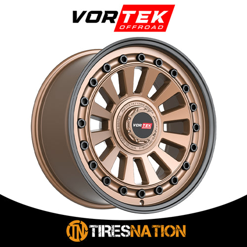 Vortek Vrd-702 Matte Bronze With Black Bolts & Lip 18X9 6X135/6X139.7 106.1 12