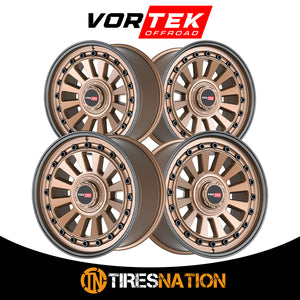 Vortek Vrd-702 Matte Bronze With Black Bolts & Lip 18X9 6X135/6X139.7 106.1 12