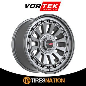 Vortek Vrd-702 Matte Gunmetal With Black Bolts & Lip 18X9 Blank 78.1 0