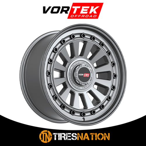 Vortek Vrd-702 Matte Gunmetal With Black Bolts & Lip 18X9 Blank 78.1 12