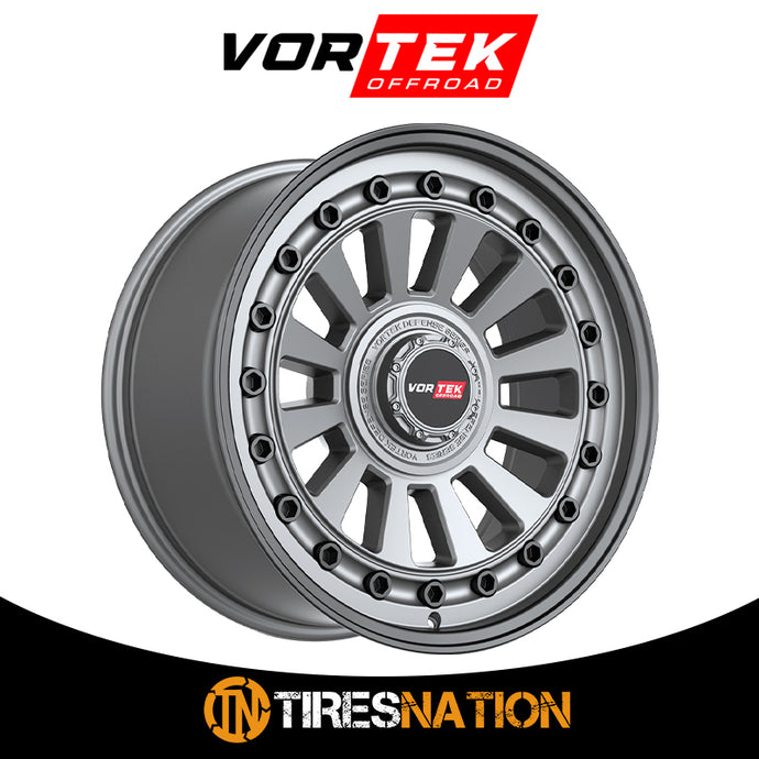 Vortek Vrd-702 Matte Gunmetal With Black Bolts & Lip 18X9 Blank 78.1 12