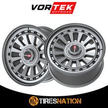 Vortek Vrd-702 Matte Gunmetal With Black Bolts & Lip 18X9 Blank 78.1 12