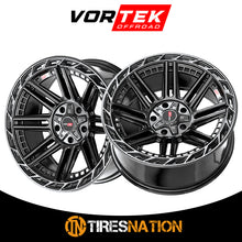 Vortek Vrp-501 Gloss Black Center & Diamond Cut Ring With Dark Tint 20X9 5X127/5X139.7 78.1 12