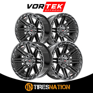 Vortek Vrp-501 Gloss Black Center & Diamond Cut Ring With Dark Tint 20X9 5X127/5X139.7 78.1 12