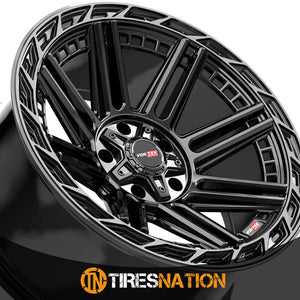 Vortek Vrp-501 Gloss Black Center & Diamond Cut Ring With Dark Tint 20X9 5X127/5X139.7 78.1 12